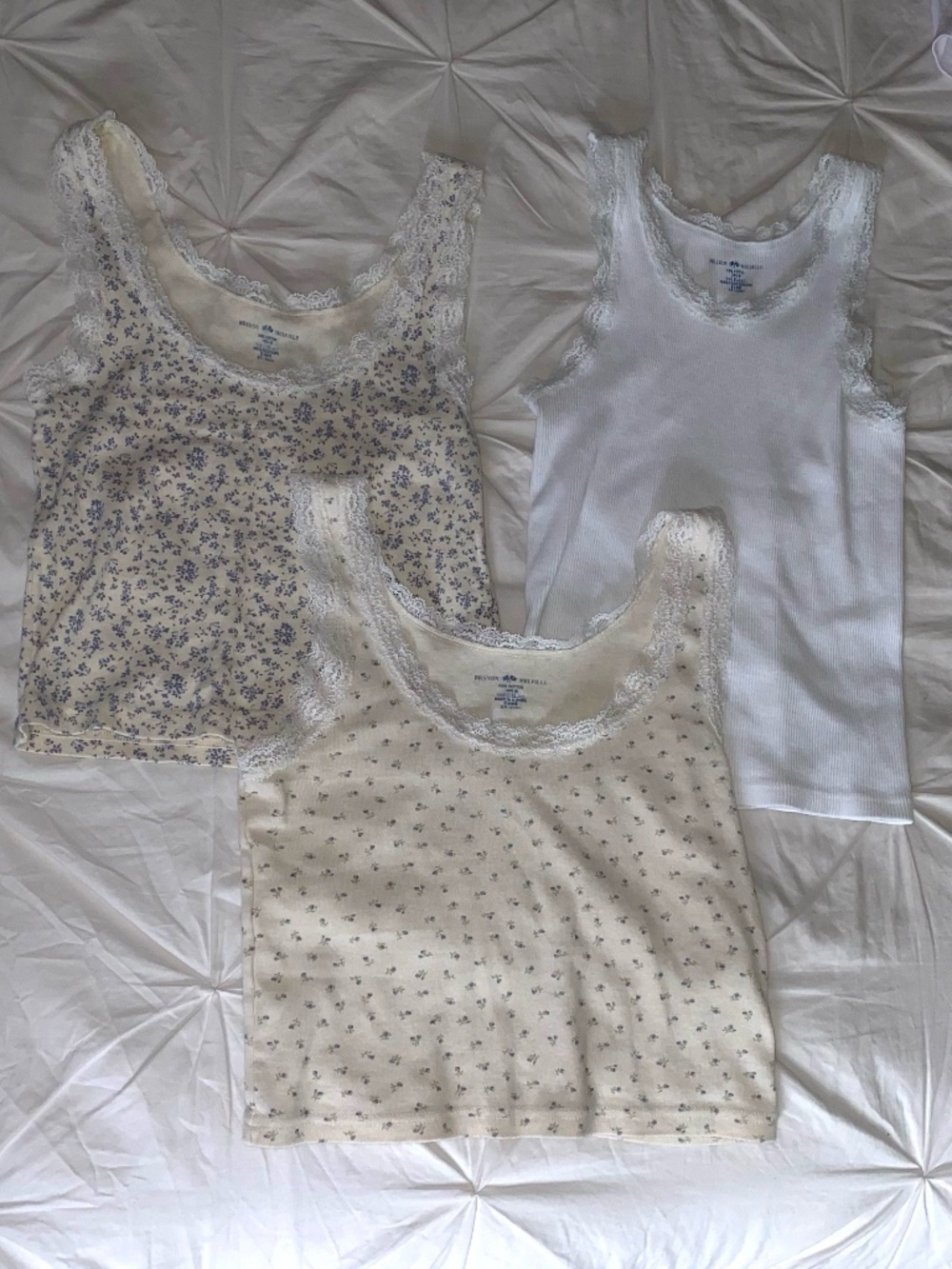 Brandy Melville Lacey Tank Bundle (3 Tops)